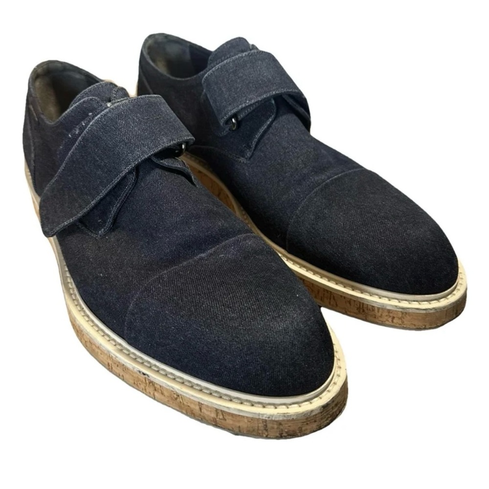 Louis Vuitton Men's casual slip on dress shoes with Velcro fastenings, Sz 10